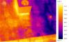 Roof leak identified with infrared thermal imaging